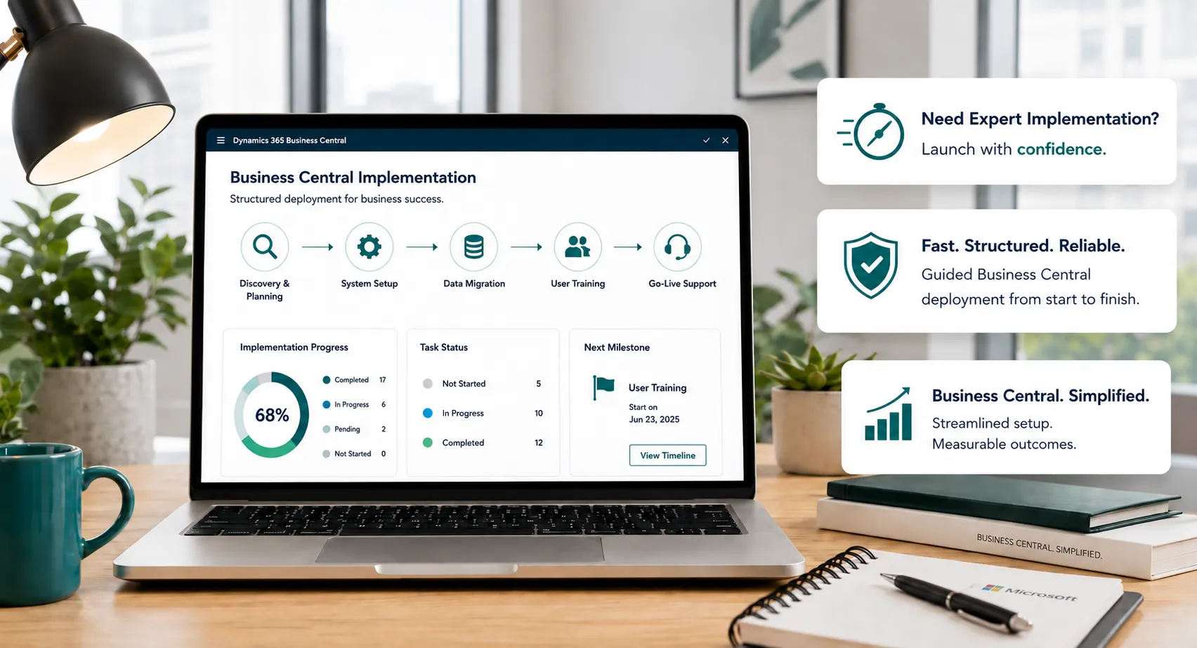 Complete Microsoft Dynamics 365 Business Central implementation project